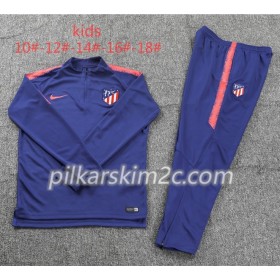 Atlético Madryt Dziecięca Komplet Bluzy Treningowe Niebieski 2018-2019